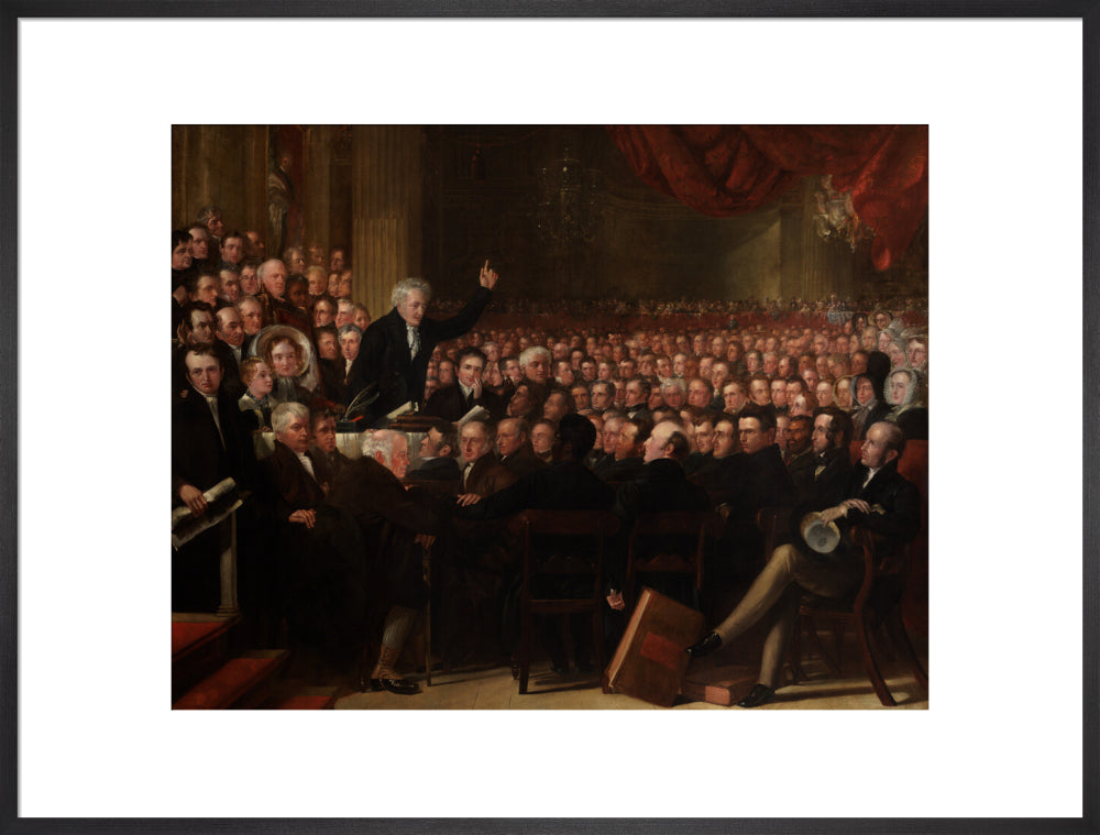 The anti slavery society convention, 1840 portrait print (art print, extra large, black frame)