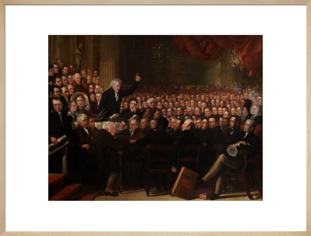The anti slavery society convention, 1840 portrait print (art print, extra large, natural frame)