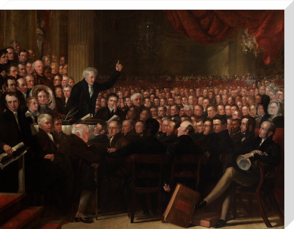 The anti slavery society convention, 1840 portrait print (stretched canvas, large, no frame)