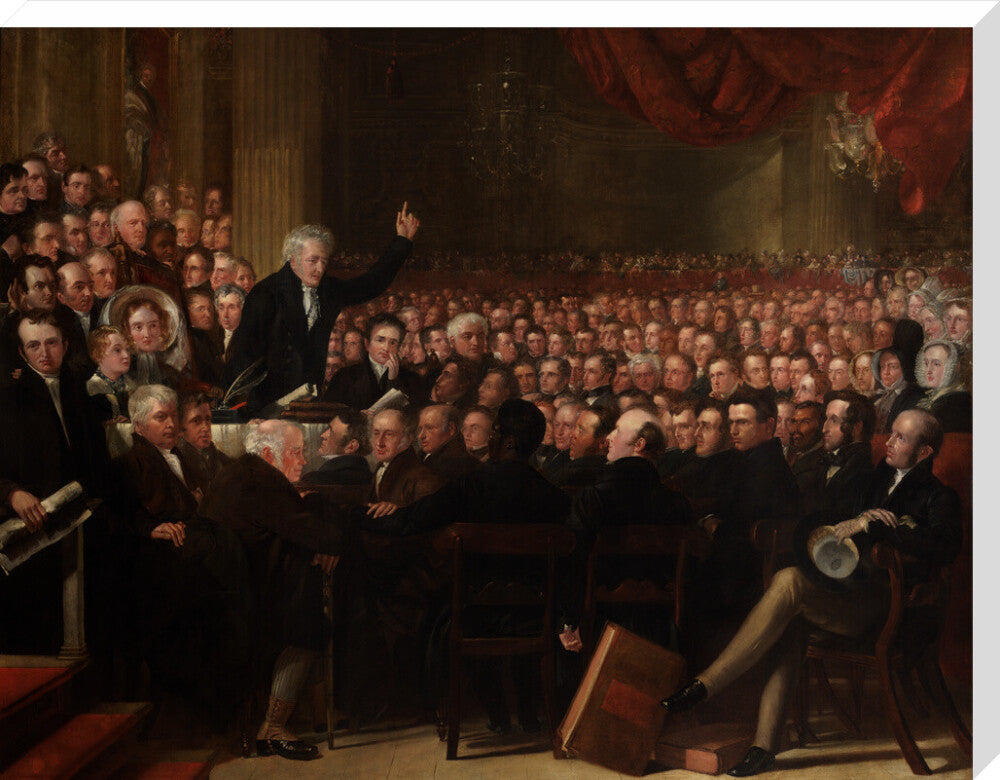 The anti slavery society convention, 1840 portrait print (stretched canvas, extra large, no frame)