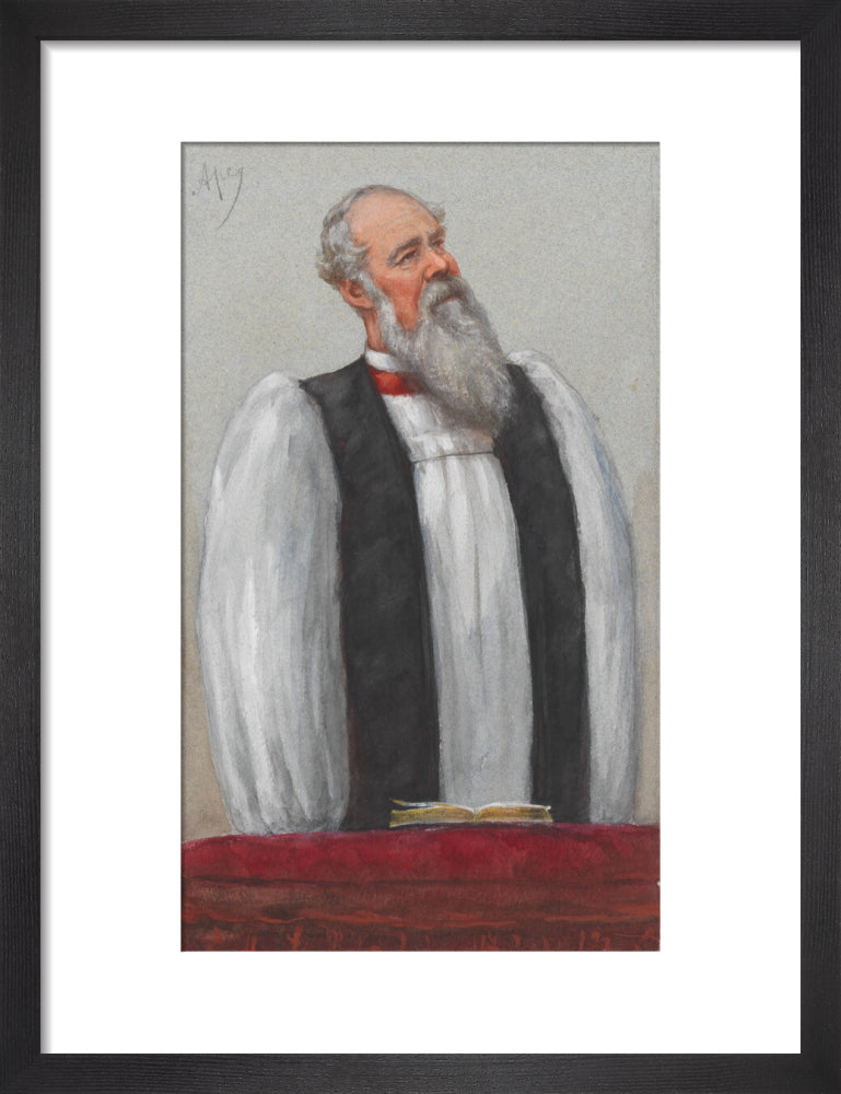 John charles ryle portrait print (art print, small, black frame)