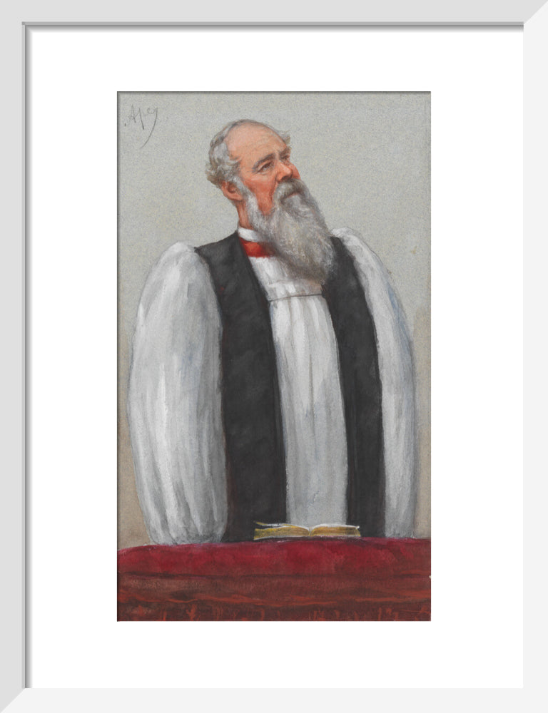 John charles ryle portrait print (art print, small, white frame)