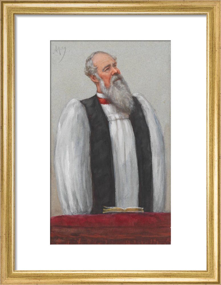 John charles ryle portrait print (art print, small, gold frame)