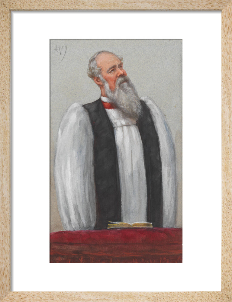 John charles ryle portrait print (art print, small, natural frame)