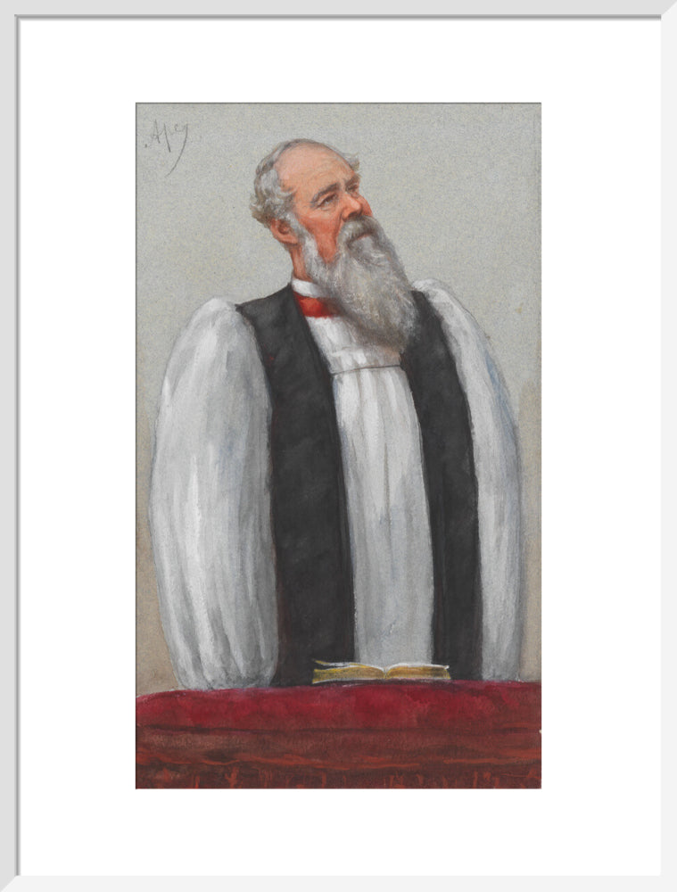 John charles ryle portrait print (art print, large, white frame)