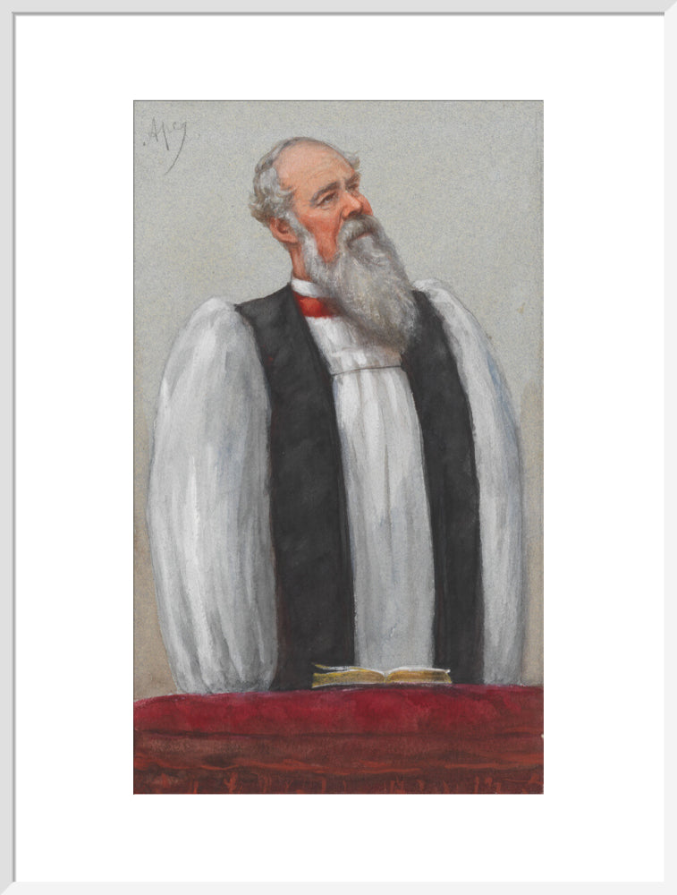 John charles ryle portrait print (art print, extra large, white frame)