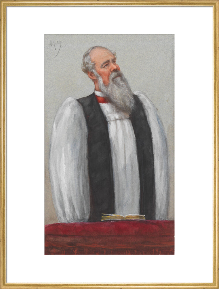 John charles ryle portrait print (art print, extra large, gold frame)