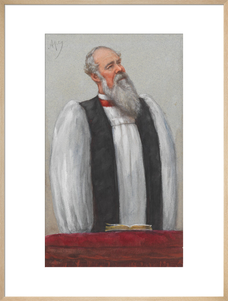 John charles ryle portrait print (art print, extra large, natural frame)