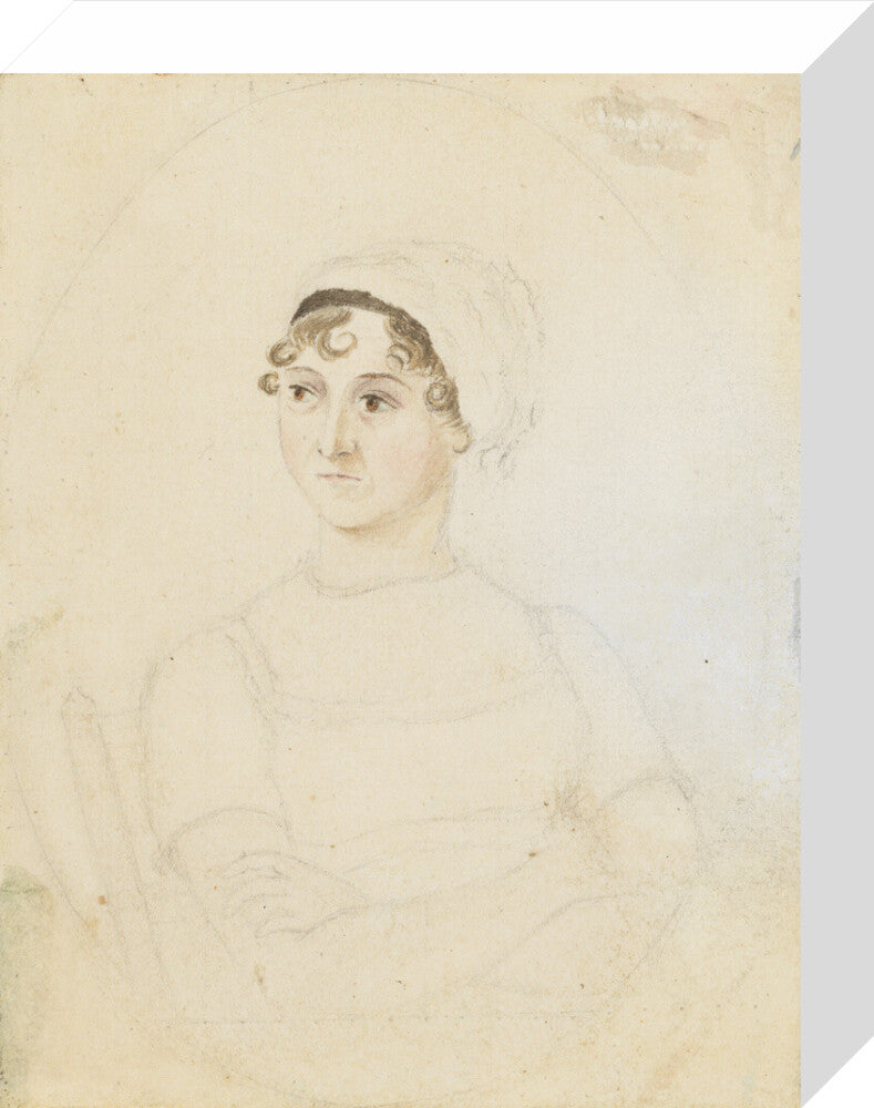 Jane austen portrait print (stretched canvas, small, no frame)