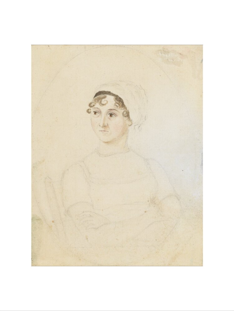 Jane austen portrait print (art print, small, no frame)