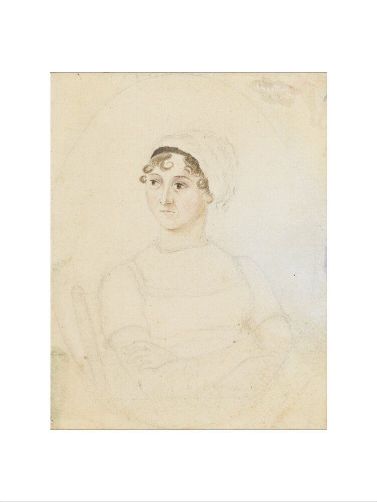 Jane austen portrait print (art print, extra large, no frame)