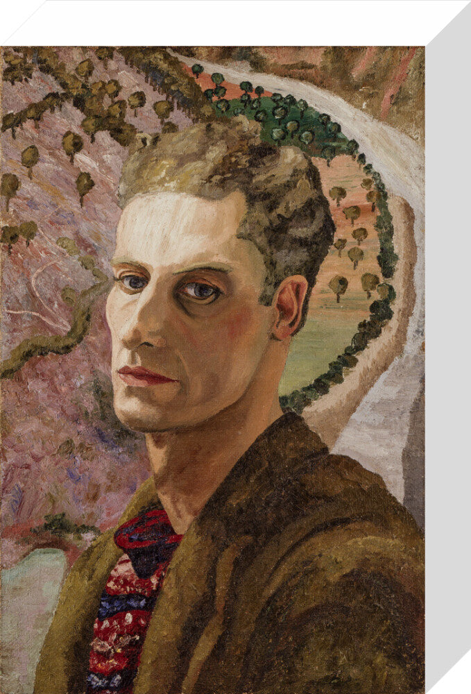 Cedric morris portrait print (stretched canvas, small, no frame frame)