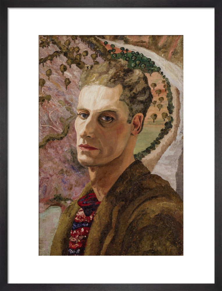 Cedric morris portrait print (art print, medium, black frame frame)