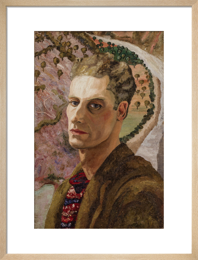 Cedric morris portrait print (art print, medium, natural frame frame)