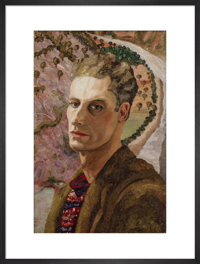 Cedric morris portrait print (art print, large, black frame frame)