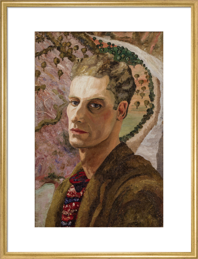 Cedric morris portrait print (art print, large, gold frame frame)