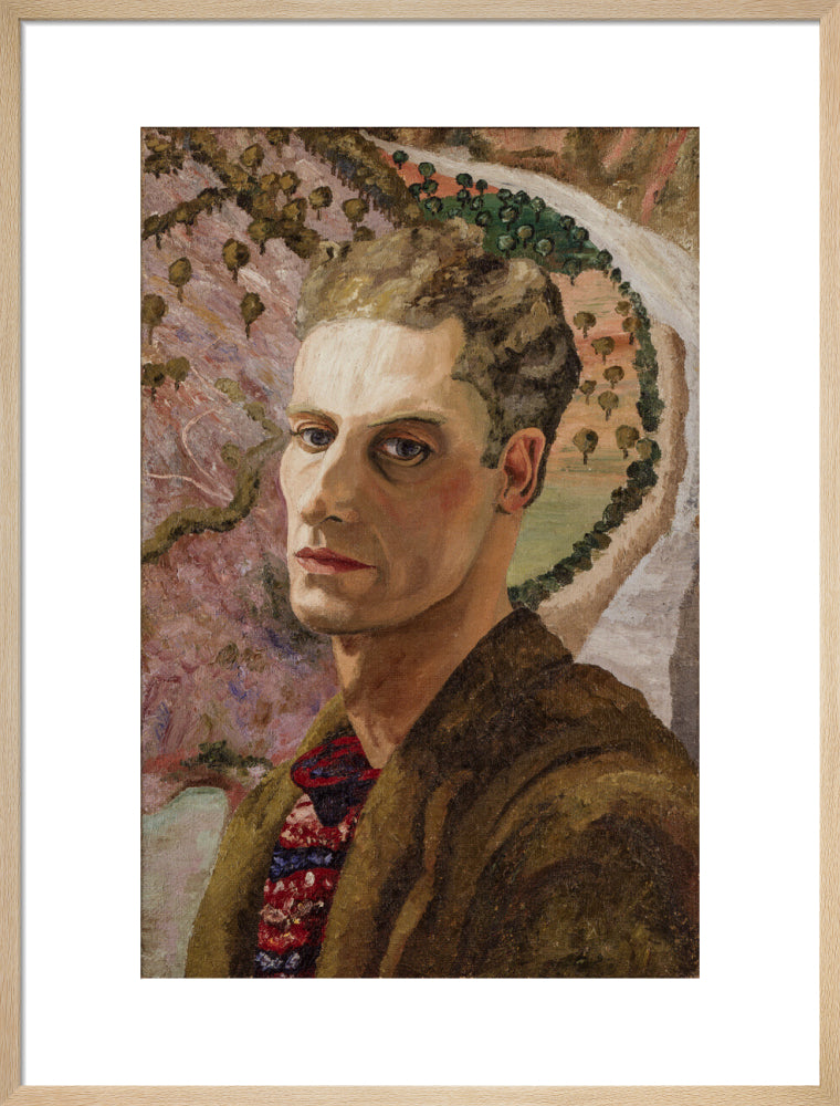 Cedric morris portrait print (art print, large, natural frame frame)