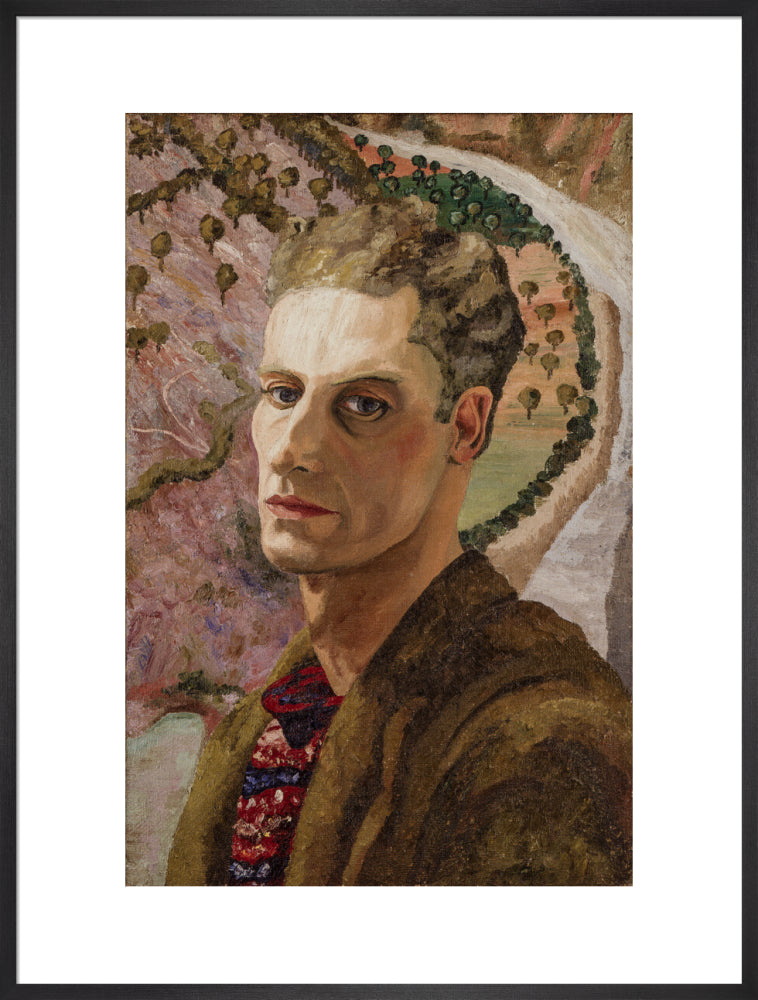 Cedric morris portrait print (art print, extra large, black frame frame)