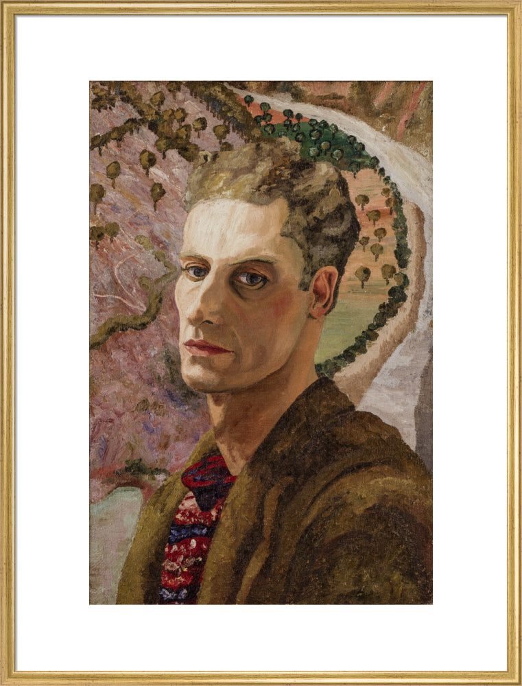 Cedric morris portrait print (art print, extra large, gold frame frame)