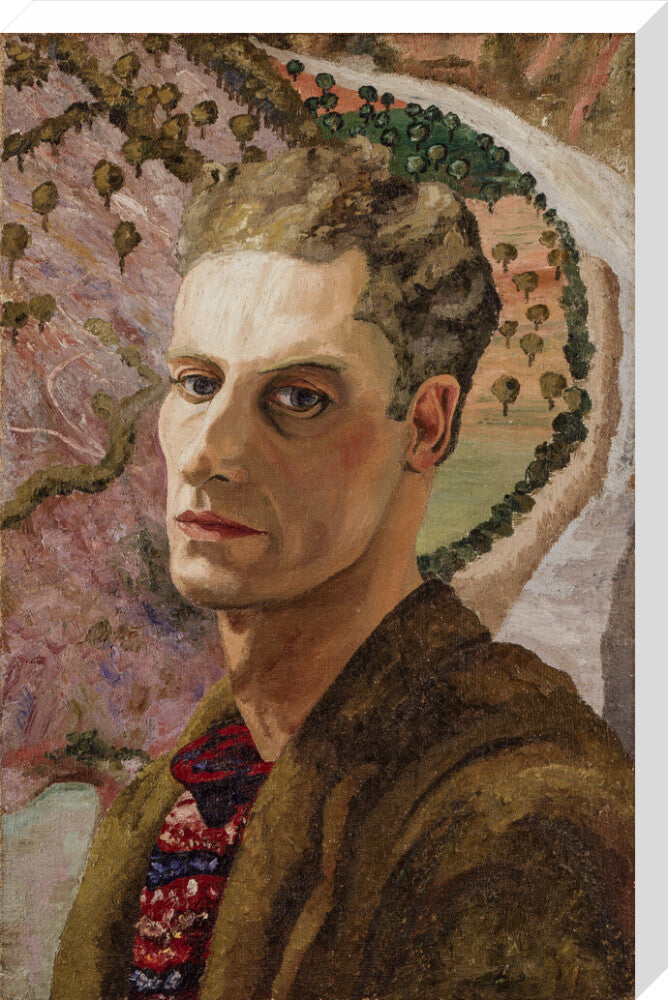 Cedric morris portrait print (stretched canvas, large, no frame frame)