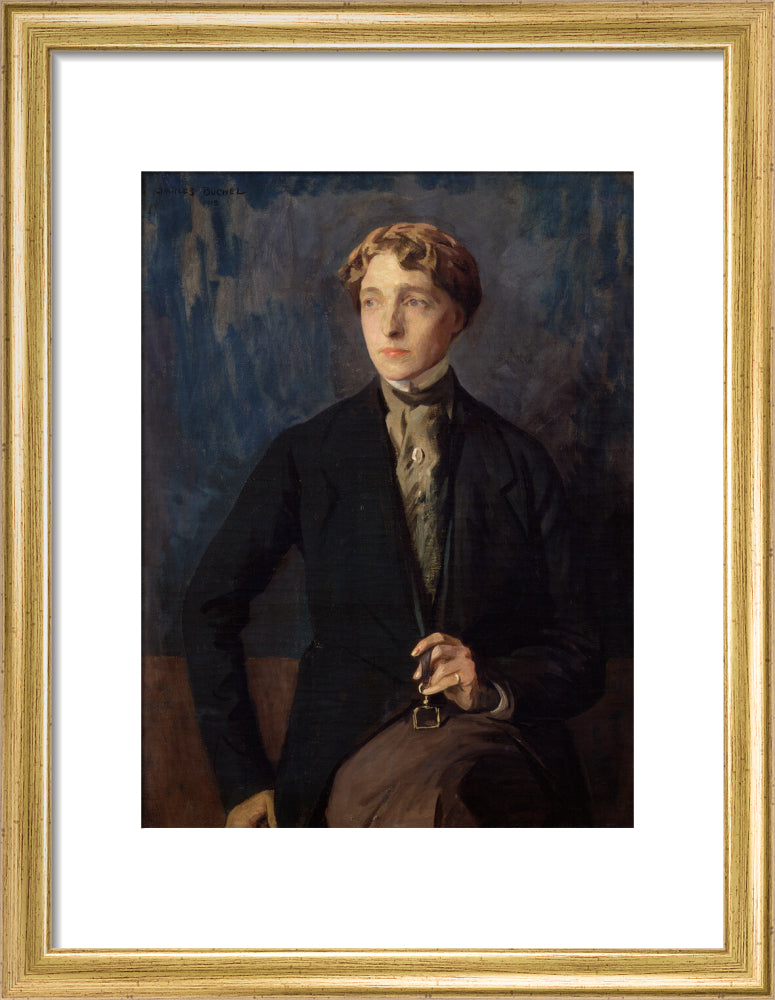 Radclyffe hall portrait print (art print, small, gold frame)