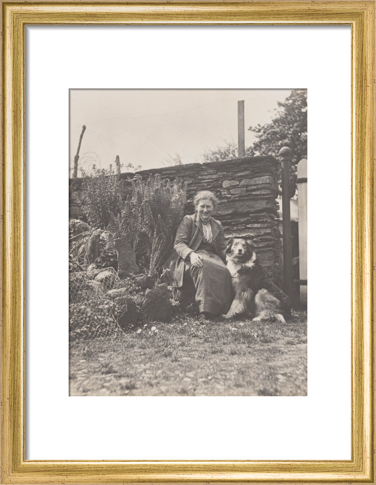 Beatrix potter portrait print (art print, small, gold frame frame)