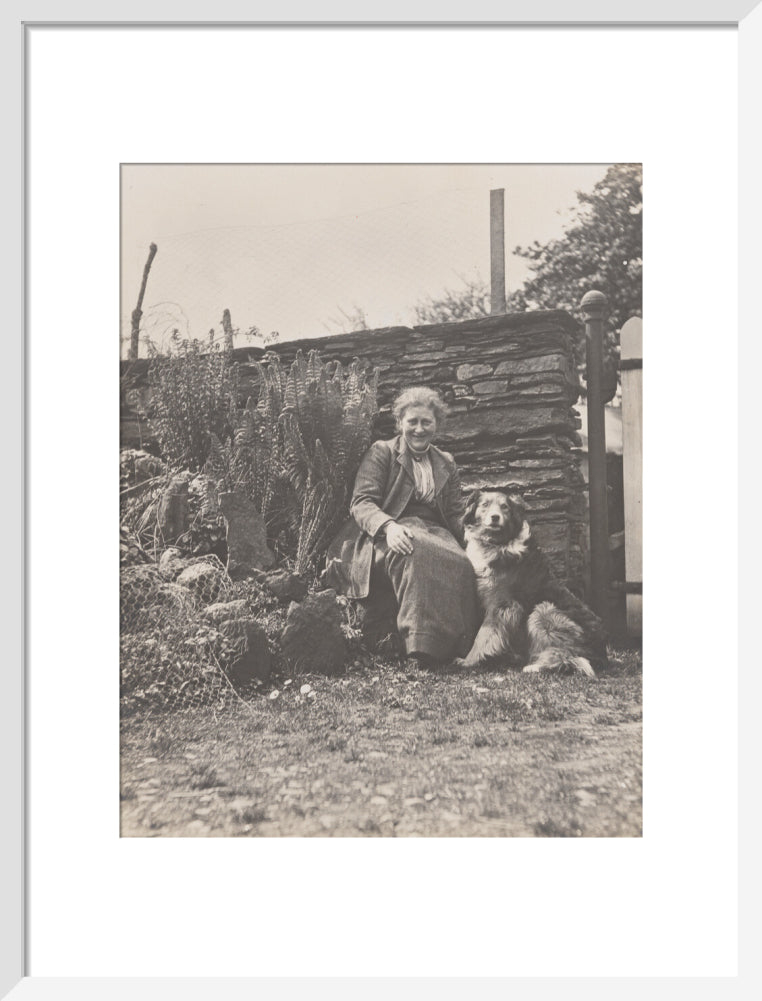 Beatrix potter portrait print (art print, medium, white frame frame)