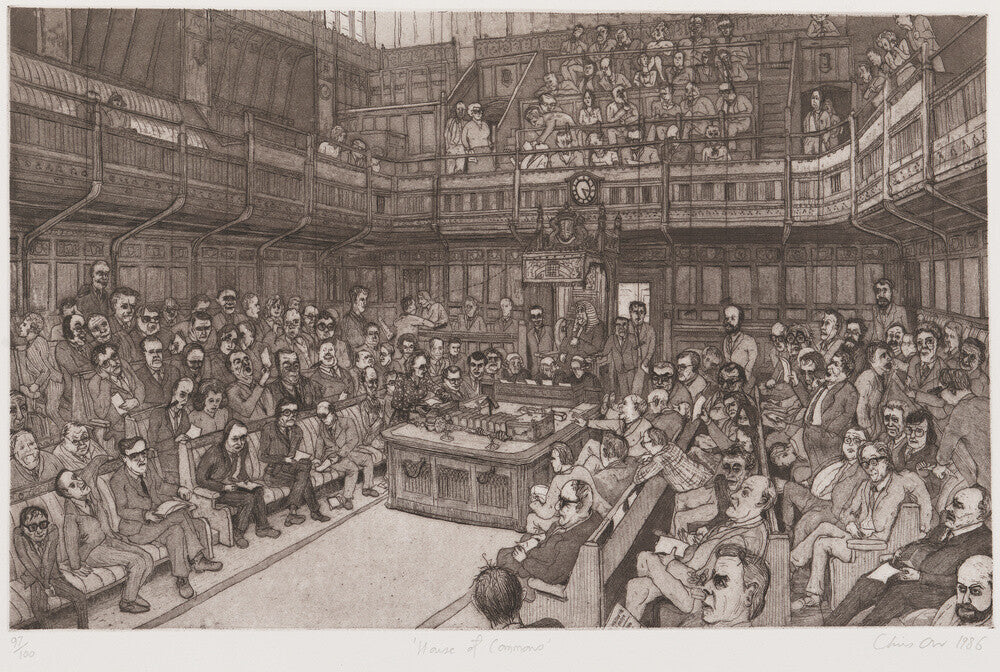 The house of commons, 24 july 1986 portrait print