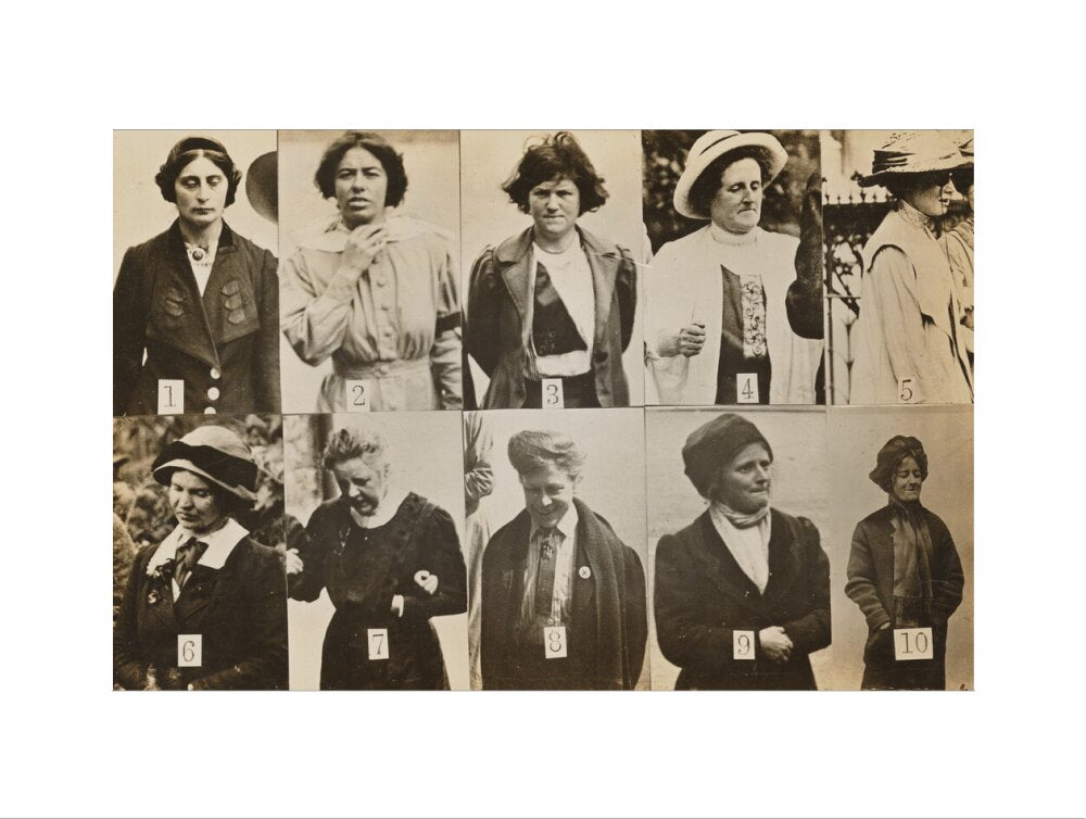 Surveillance photograph of militant suffragettes' portrait print (art print, extra large, no frame)