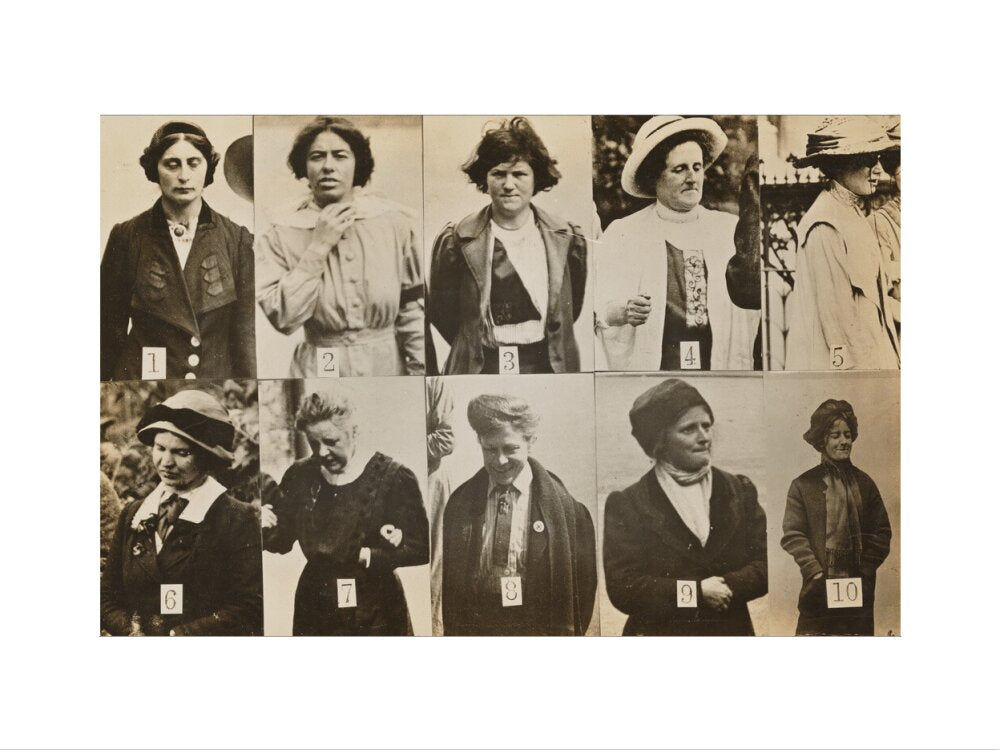 Surveillance photograph of militant suffragettes' portrait print (art print, small, no frame)