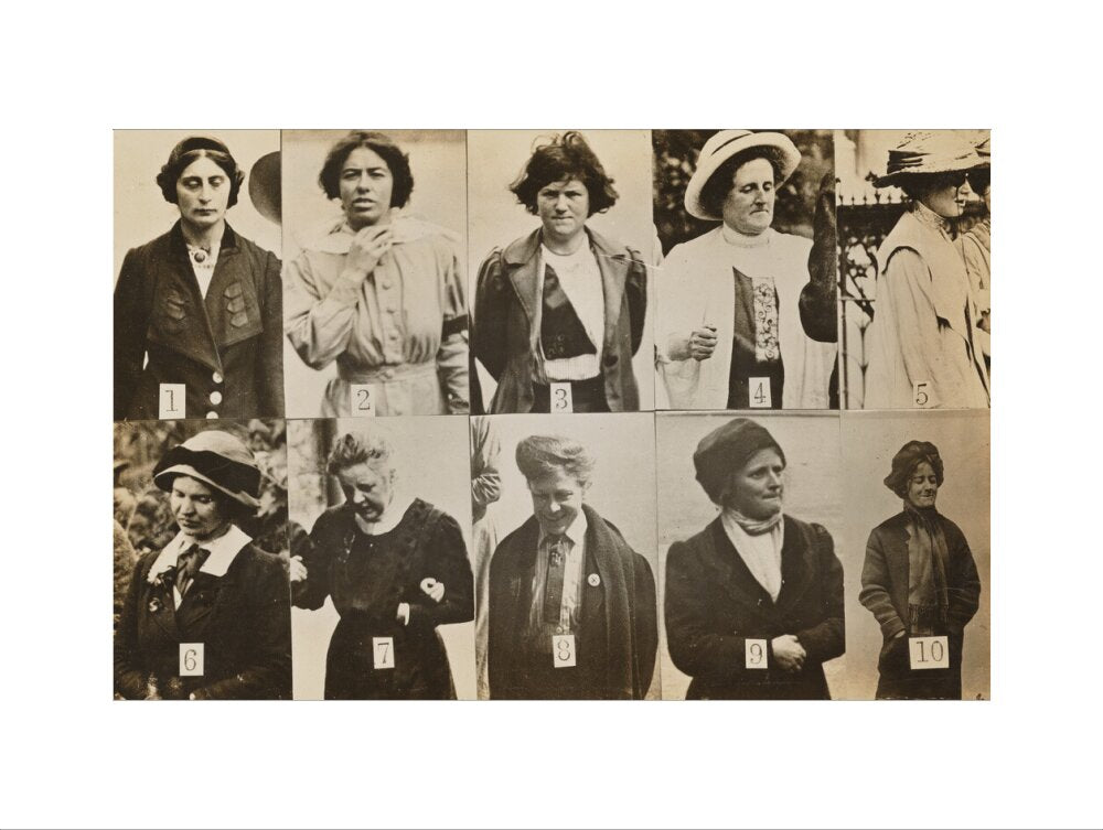 Surveillance photograph of militant suffragettes' portrait print (art print, large, no frame)