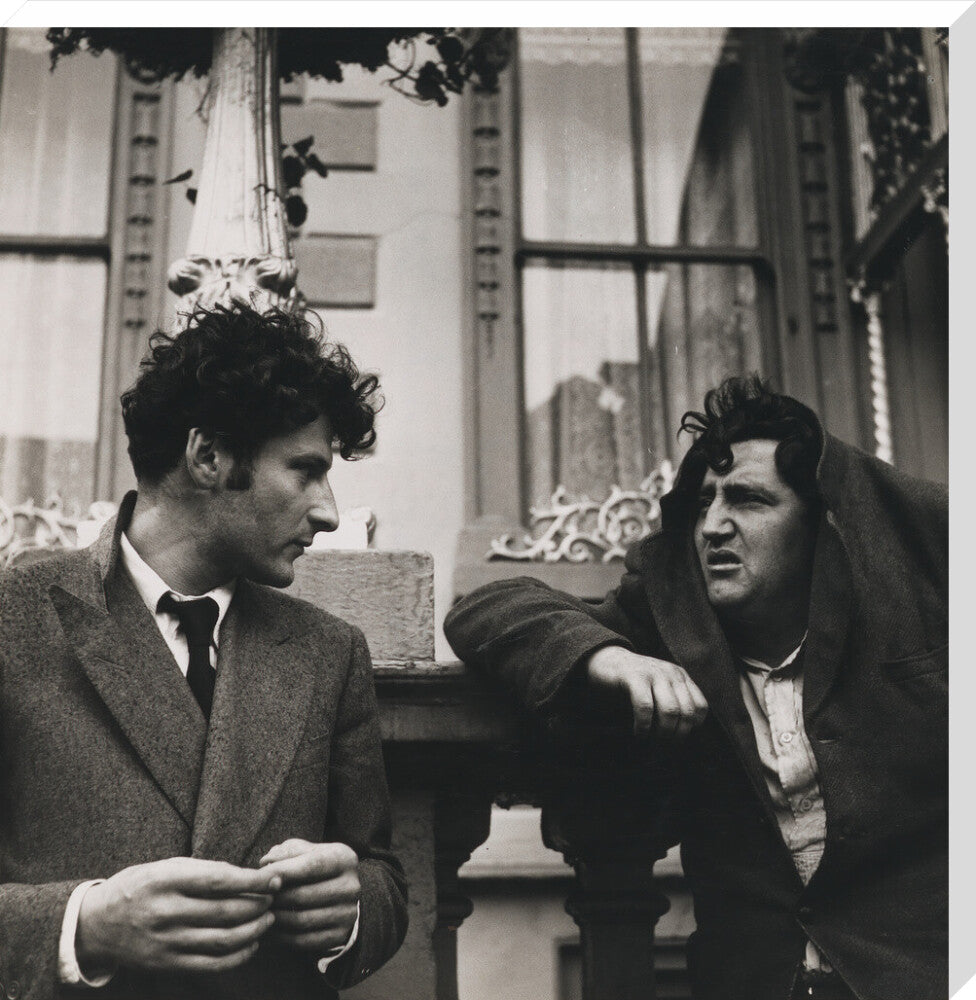 Lucian freud; brendan behan portrait print (stretched canvas, extra large, no frame)