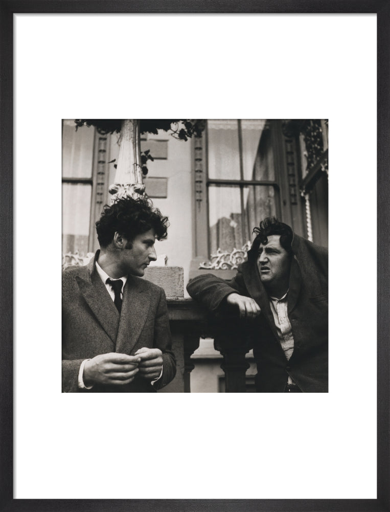 Lucian freud; brendan behan portrait print (art print, medium, black frame)