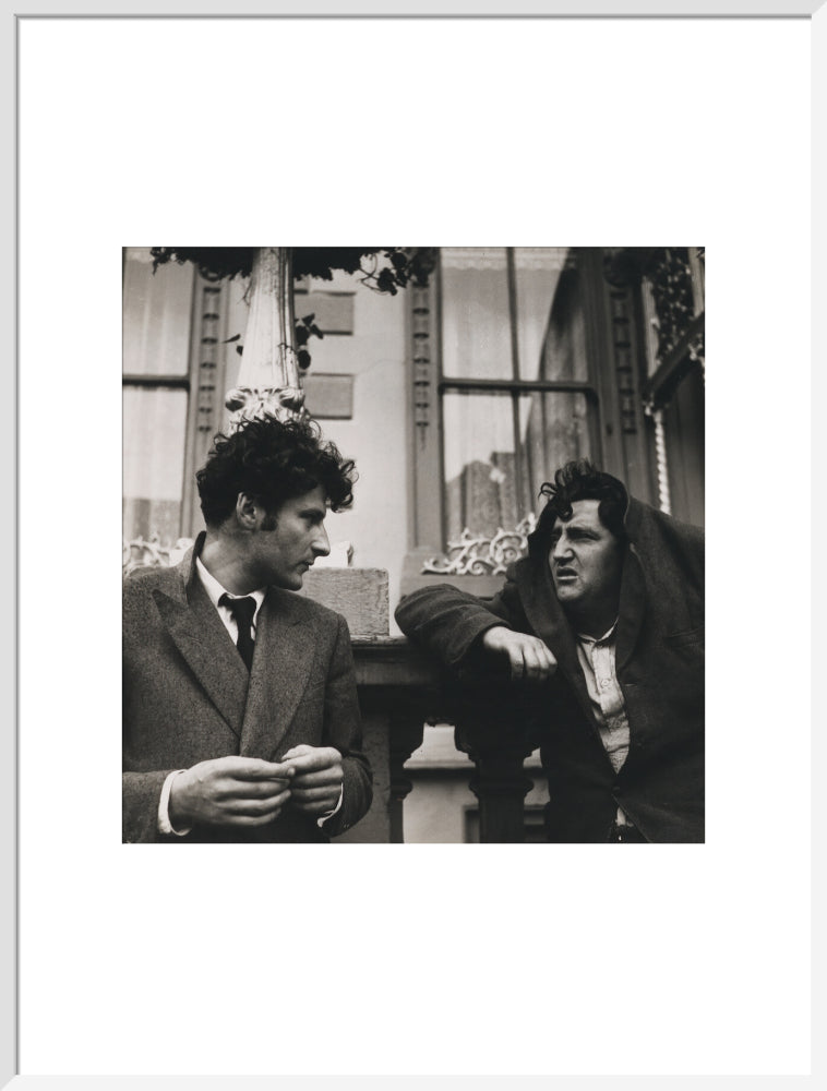 Lucian freud; brendan behan portrait print (art print, extra large, white frame)