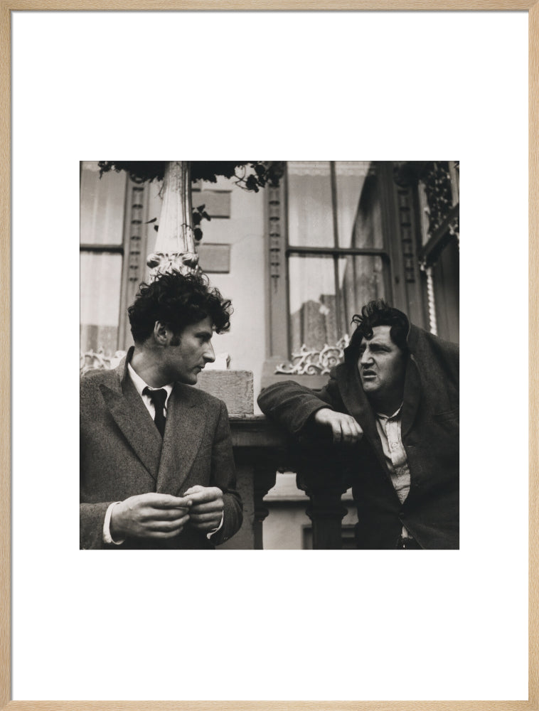 Lucian freud; brendan behan portrait print (art print, extra large, natural frame)