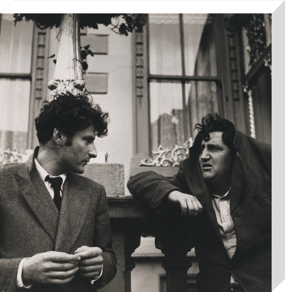 Lucian freud; brendan behan portrait print (stretched canvas, medium, no frame)