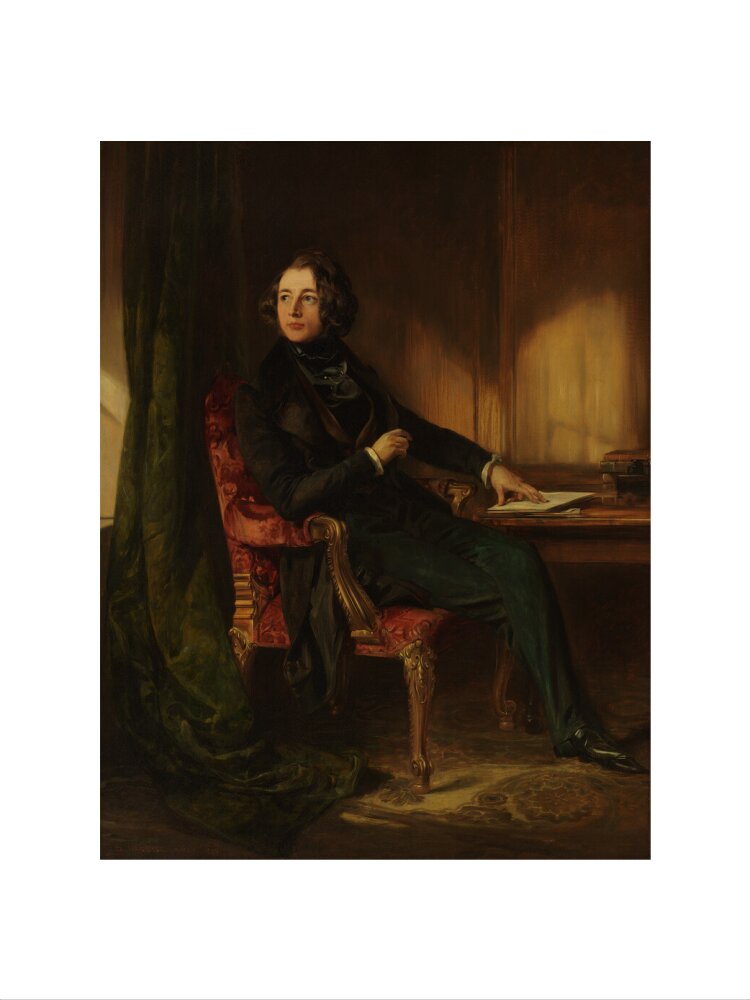 Charles dickens portrait print (art print, medium, no frame frame)