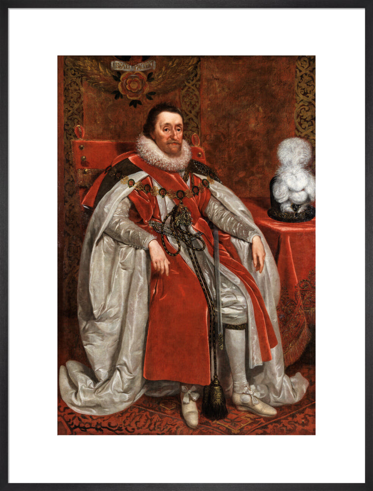 King james i of england and vi of scotland portrait print (art print, extra large, black frame)