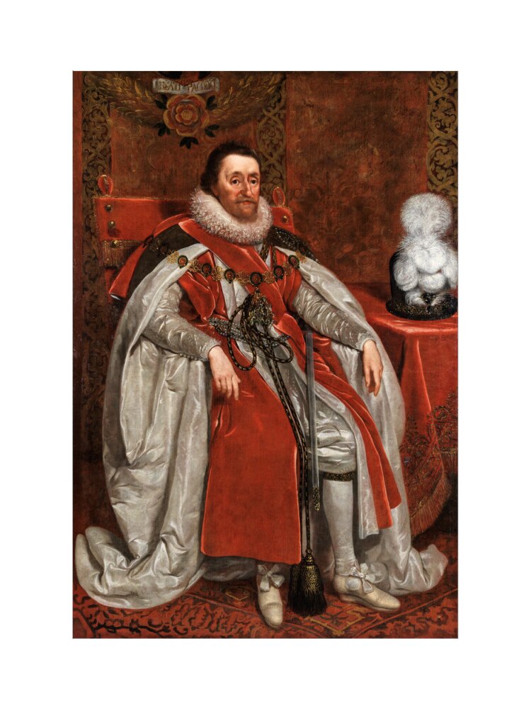 King james i of england and vi of scotland portrait print (art print, small, no frame)