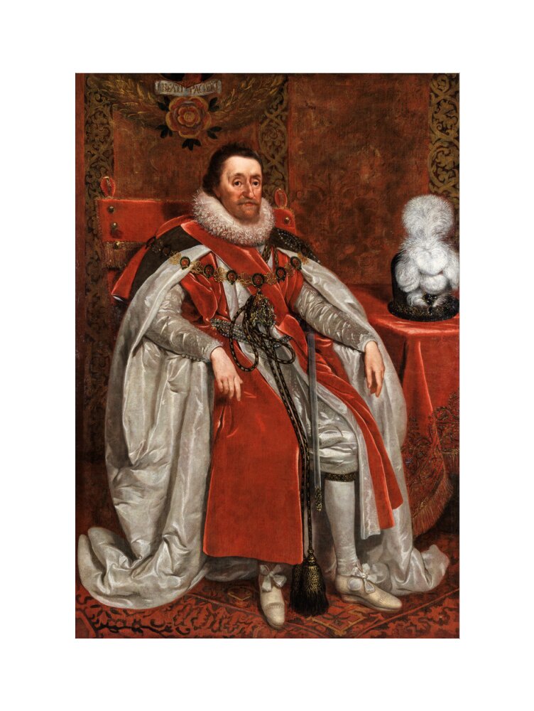 King james i of england and vi of scotland portrait print (art print, large, no frame)