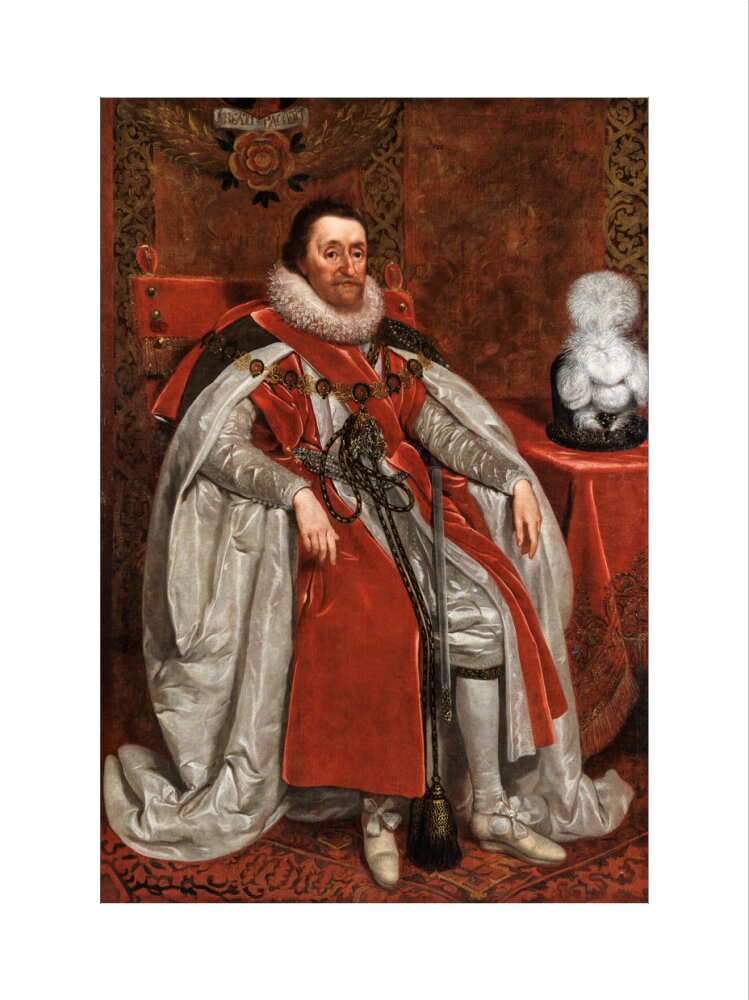 King james i of england and vi of scotland portrait print (art print, extra large, no frame)