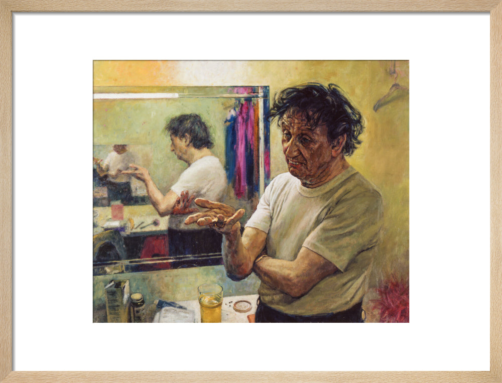 Ken dodd portrait print (art print, medium, natural frame)