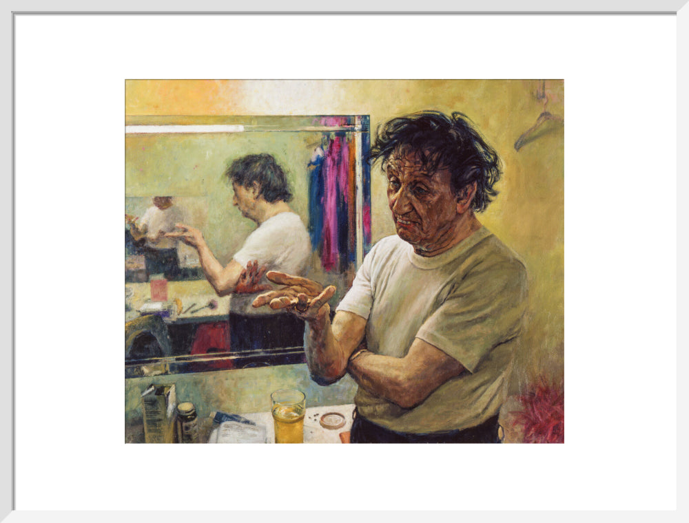 Ken dodd portrait print (art print, large, white frame)