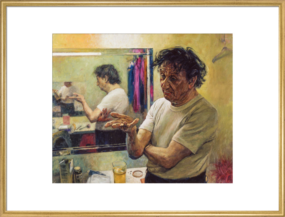 Ken dodd portrait print (art print, extra large, gold frame)