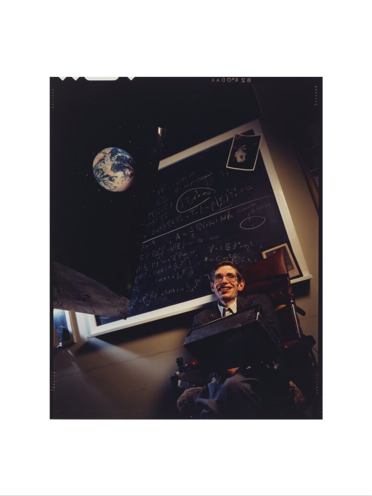 Stephen hawking portrait print (art print, large, no frame)