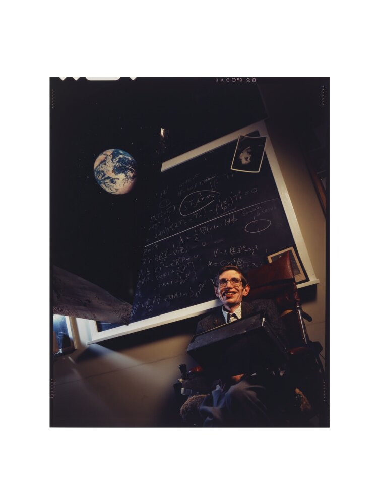 Stephen hawking portrait print (art print, extra large, no frame)