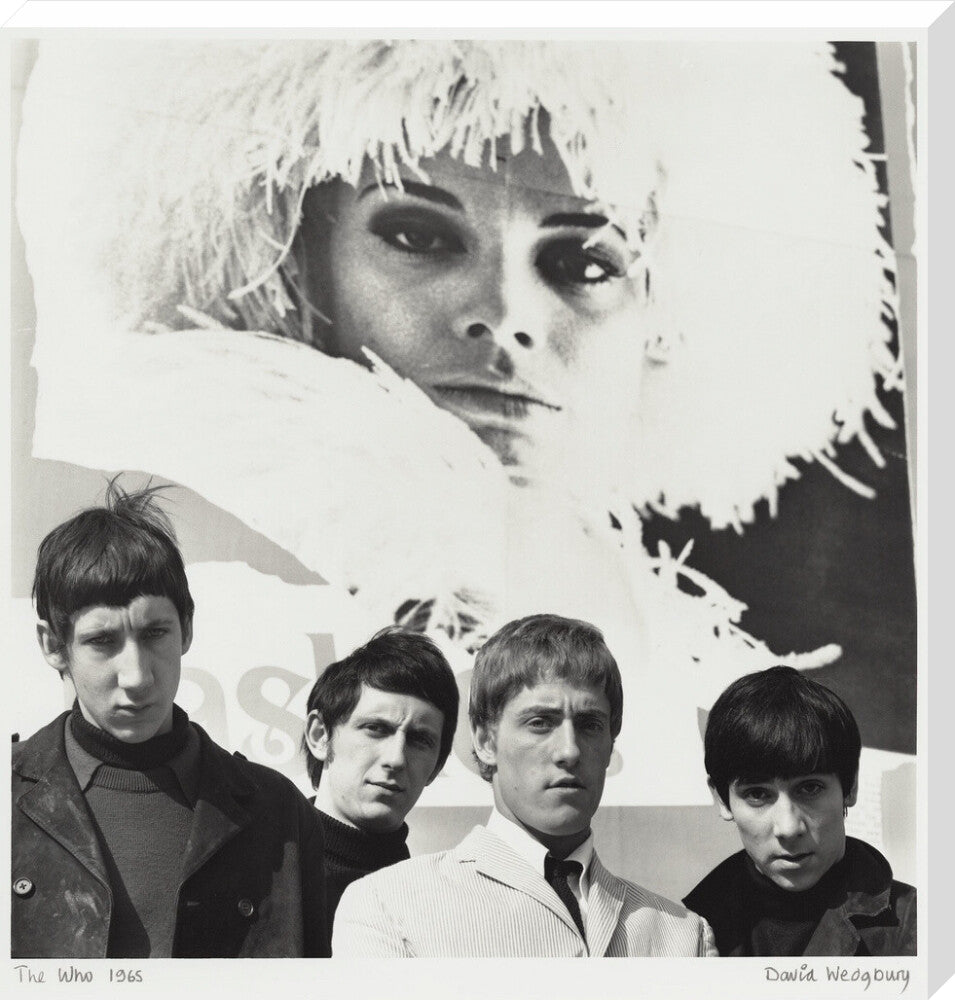The who (pete townshend; john entwistle; roger daltrey; keith moon) portrait print (stretched canvas, extra large, no frame)