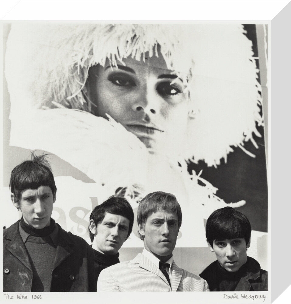 The who (pete townshend; john entwistle; roger daltrey; keith moon) portrait print (stretched canvas, small, no frame)