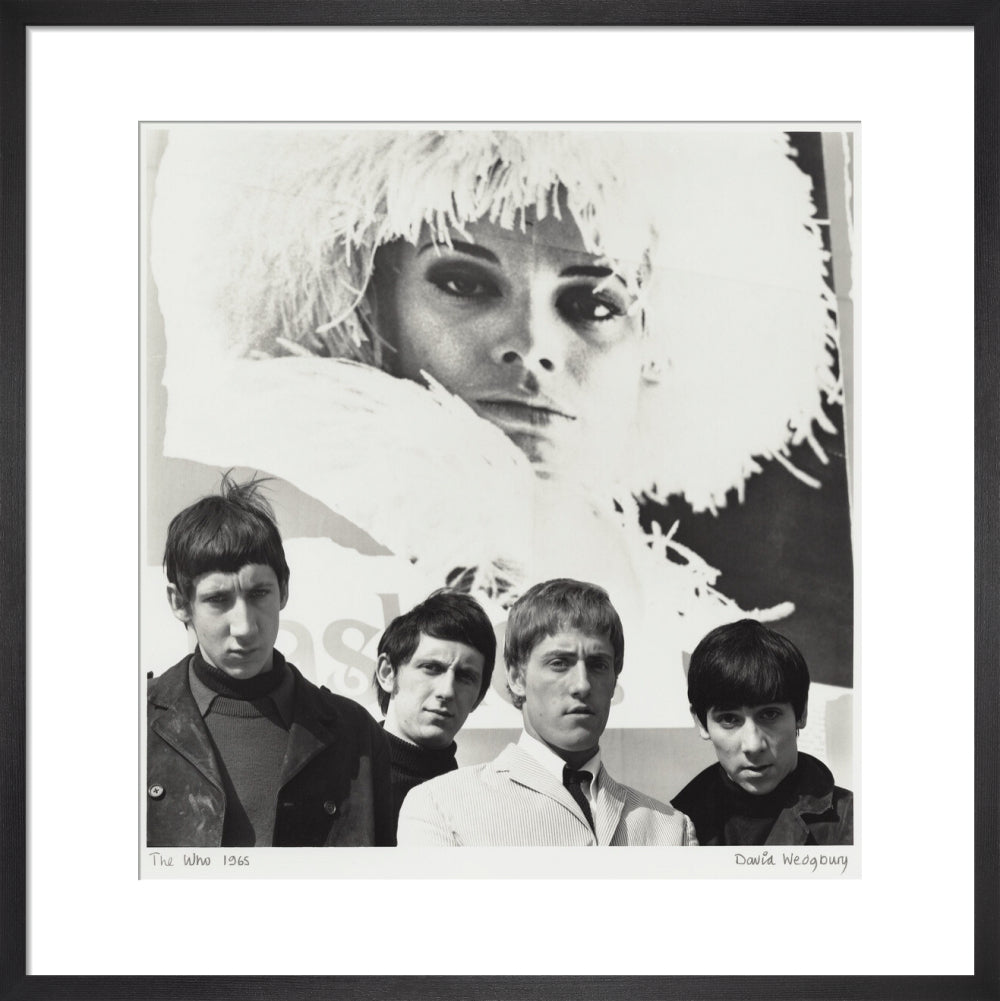The who (pete townshend; john entwistle; roger daltrey; keith moon) portrait print (art print, medium, black frame)