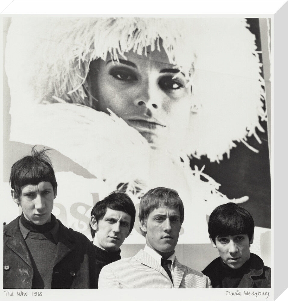 The who (pete townshend; john entwistle; roger daltrey; keith moon) portrait print (stretched canvas, medium, no frame)